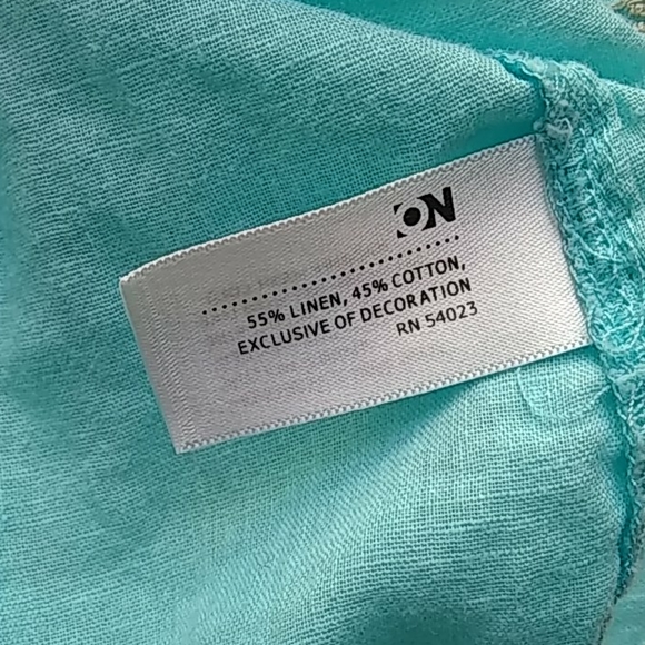 Old Navy Linen Boho Peasant Scallop Embroidery - Picture 8 of 8